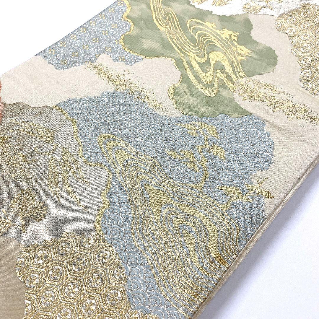 4529# Japanese Vintage Fukuro Obi Belt Kimono Fabric Silk Traditional