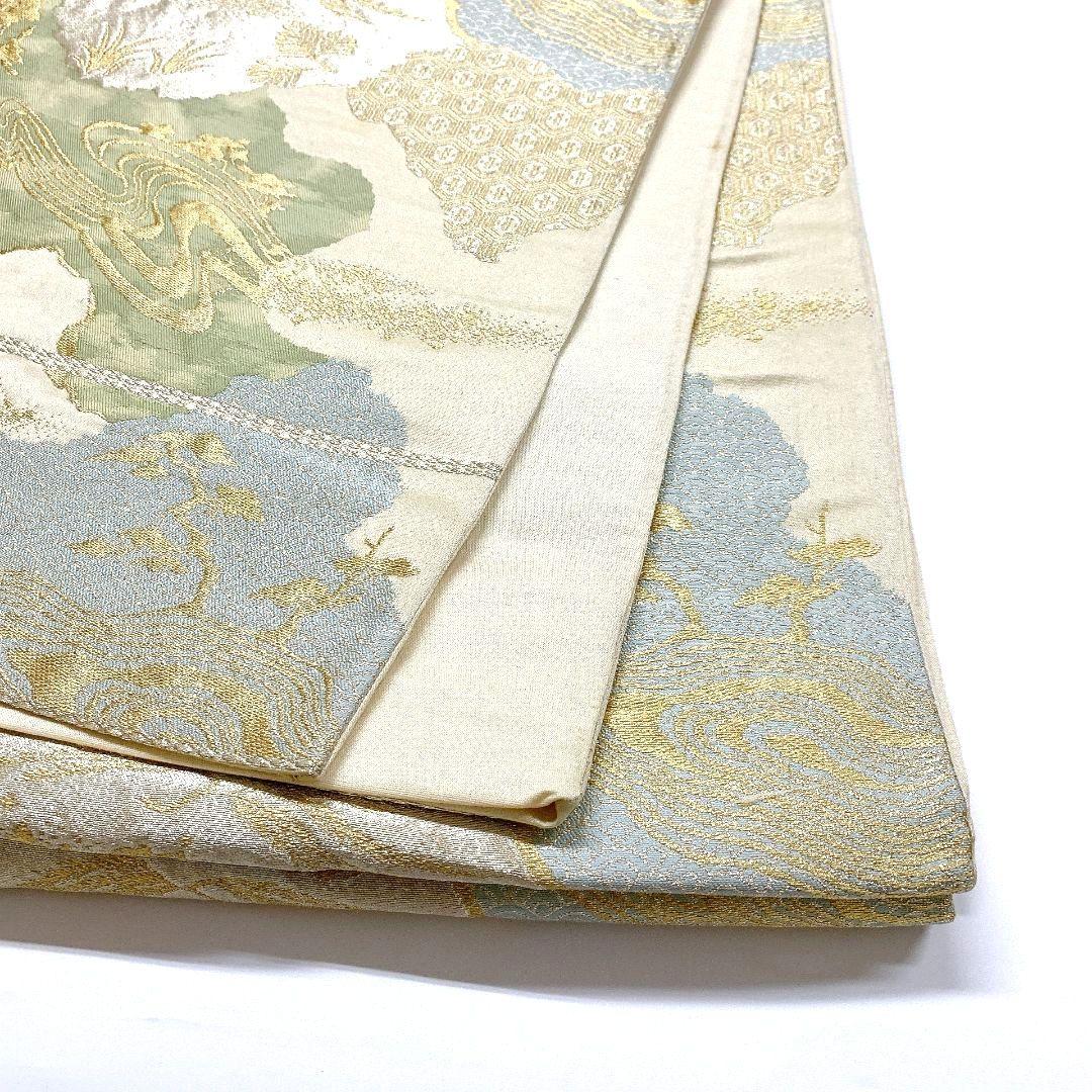 4529# Japanese Vintage Fukuro Obi Belt Kimono Fabric Silk Traditional