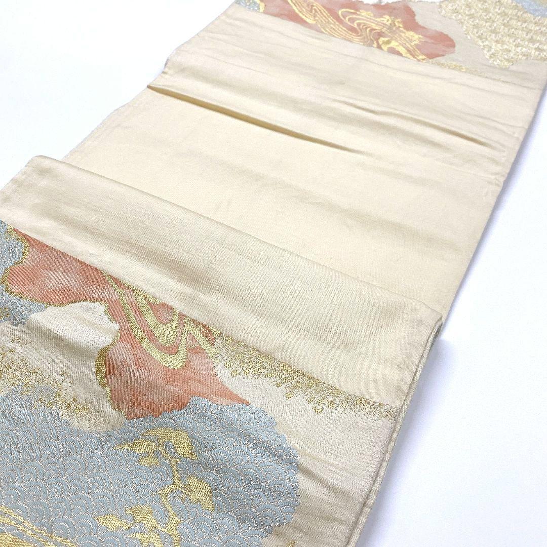 4529# Japanese Vintage Fukuro Obi Belt Kimono Fabric Silk Traditional