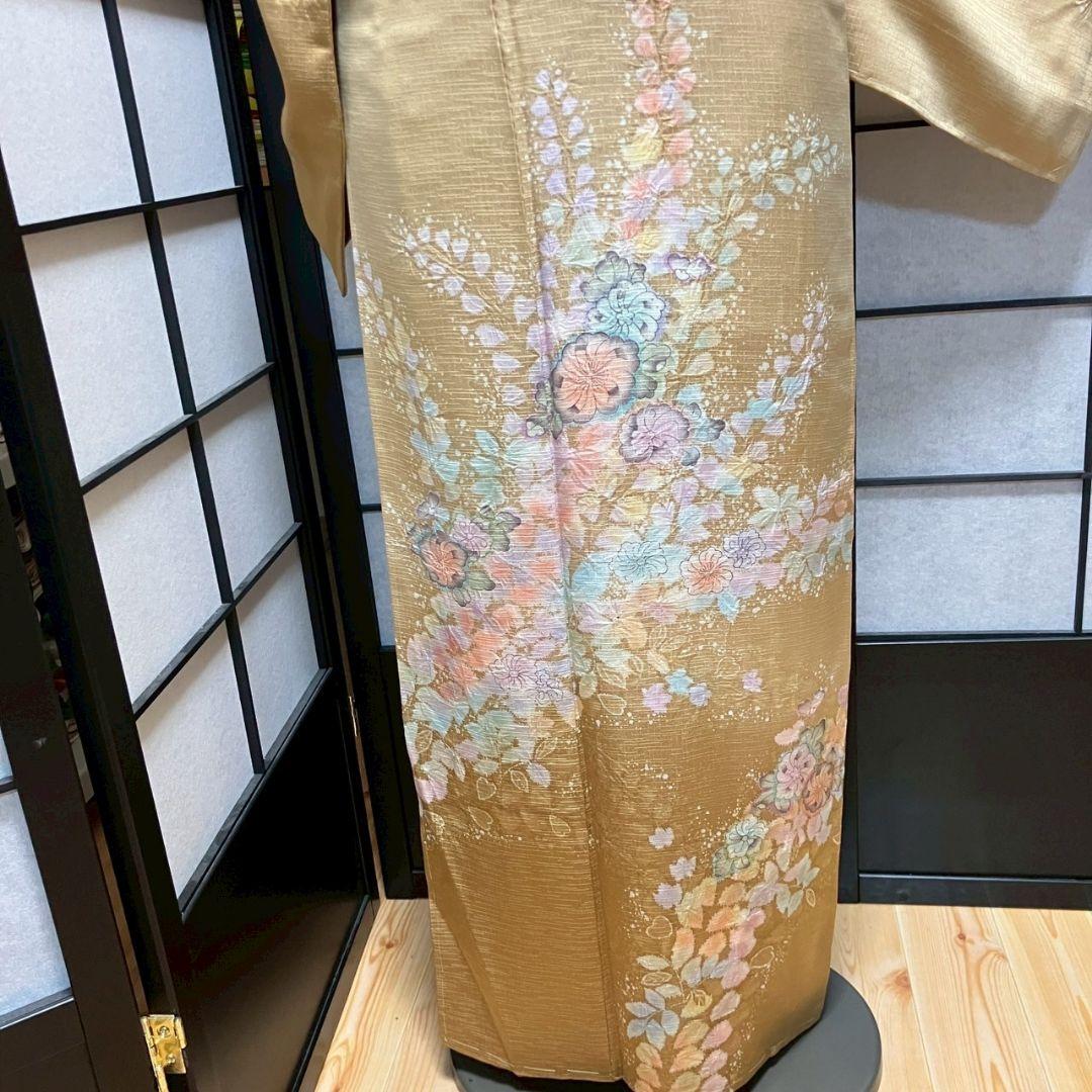 4385# Japanese Kimono Vintage Womens Silk Fabric Robe Kimono only sold Shibori