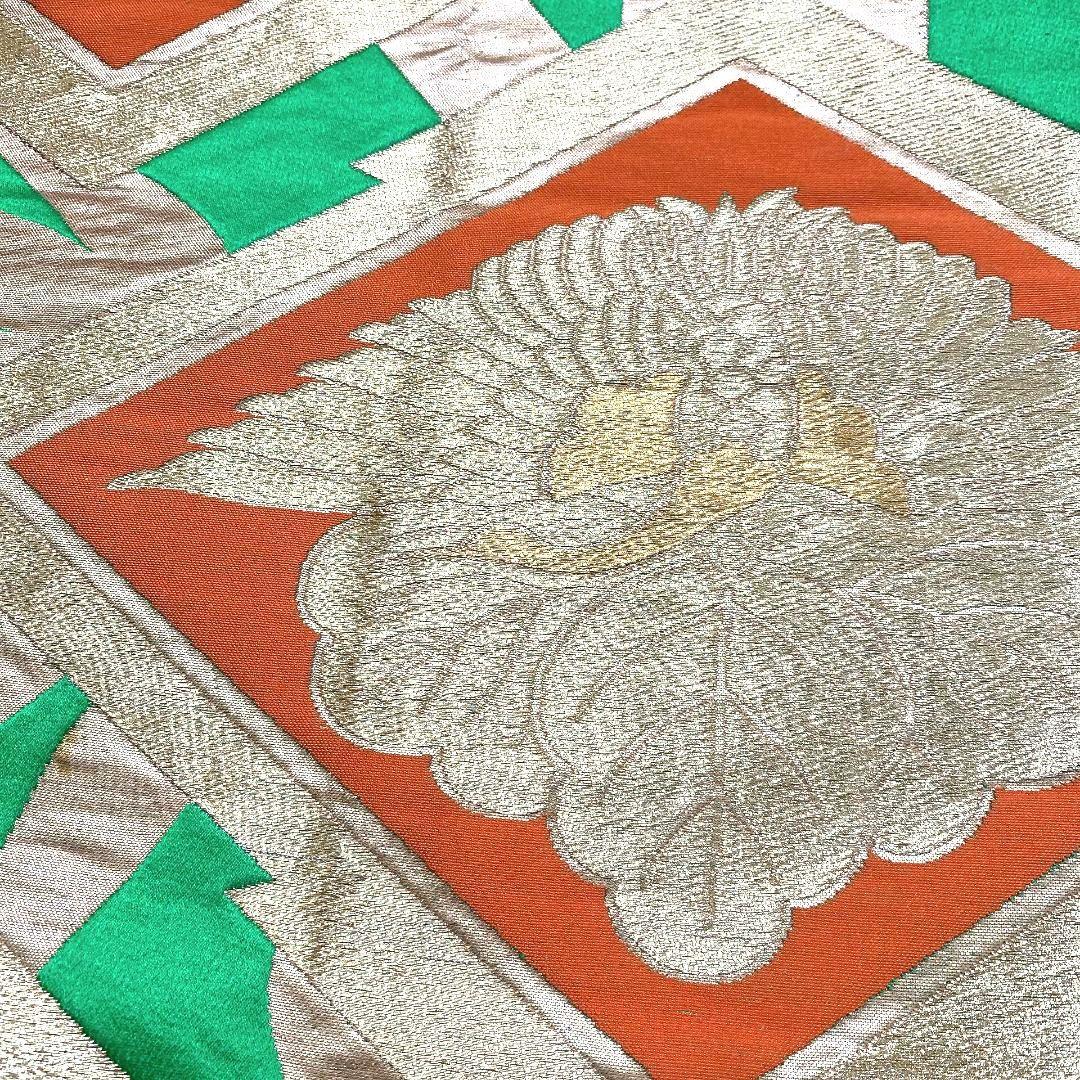 4133# Japanese Vintage Fukuro Obi Belt Kimono Fabric Silk Traditional Untailored