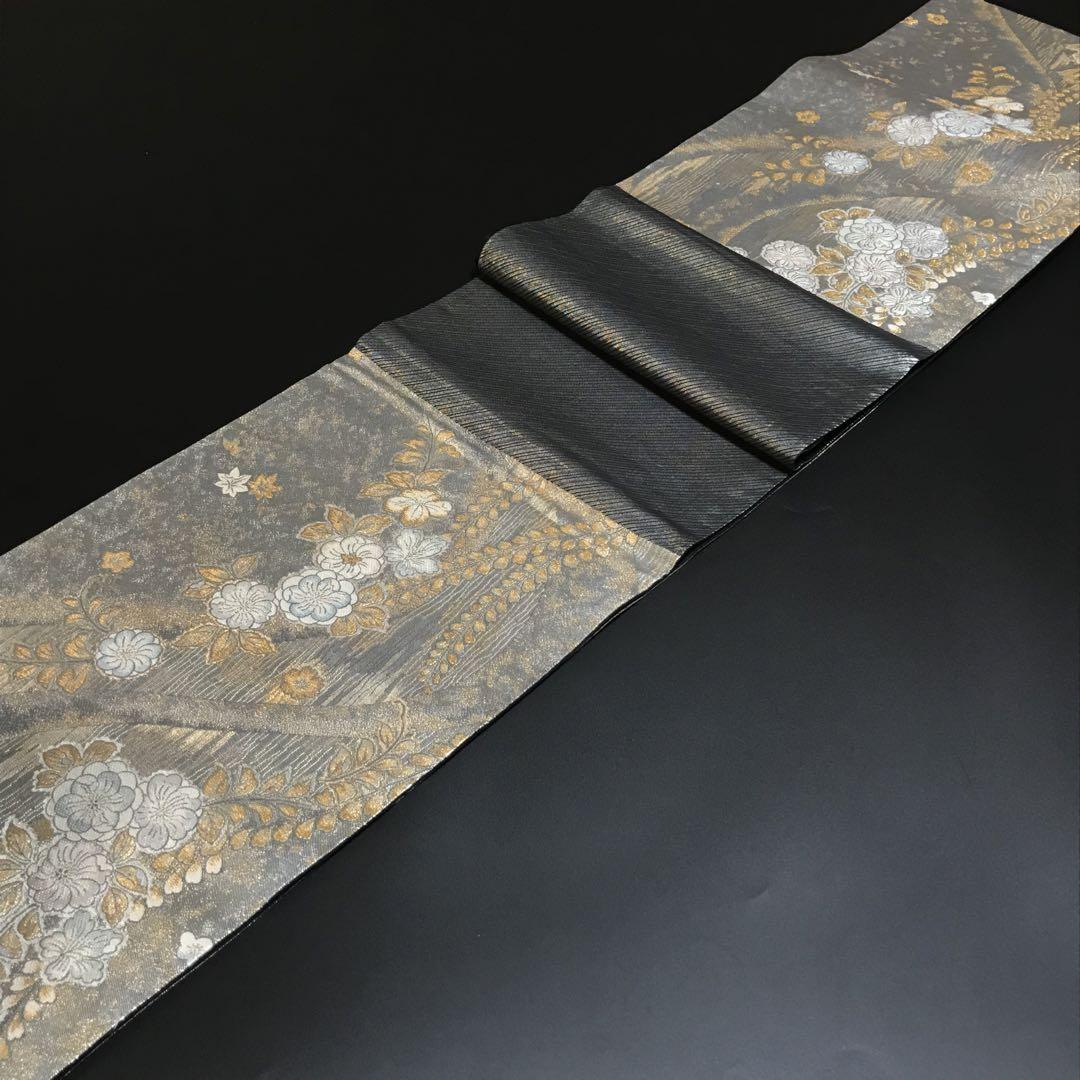 5805# Japanese Vintage Fukuro Obi Belt Kimono Fabric Silk Traditional