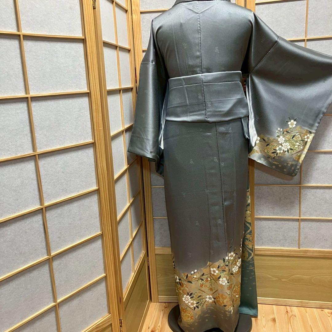 8082# Japanese Kimono Vintage Womens Silk Fabric Robe Kimono only sold
