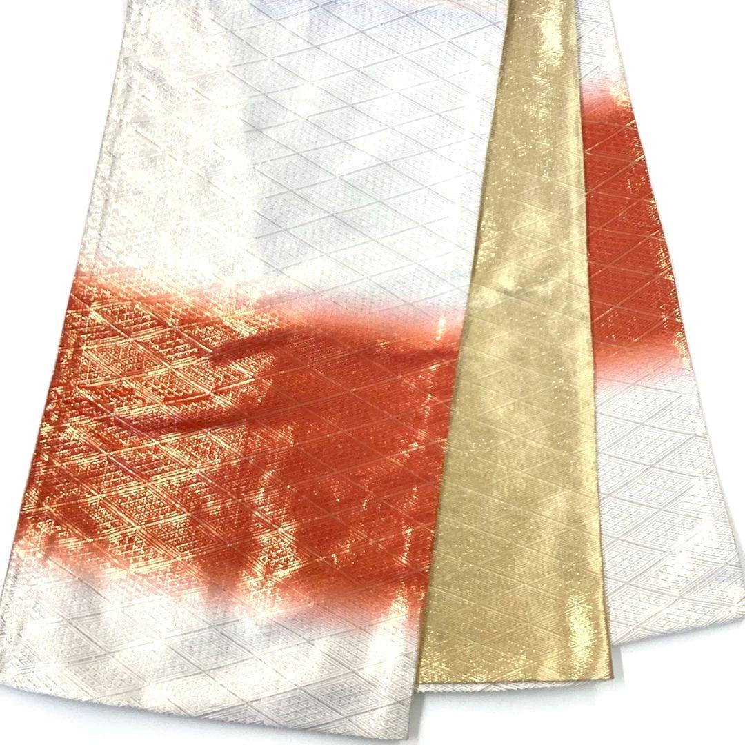 4895# Japanese Vintage Fukuro Obi Belt Kimono Fabric Silk Traditional Untailored