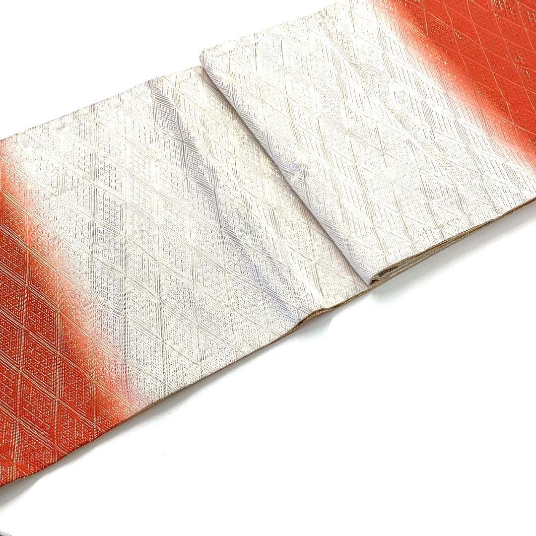 4895# Japanese Vintage Fukuro Obi Belt Kimono Fabric Silk Traditional Untailored