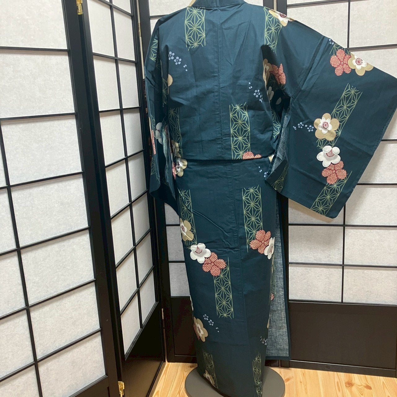 8764# Japanese Yukata Womens Vintage Fabric Cotton Robe Kimono Traditional