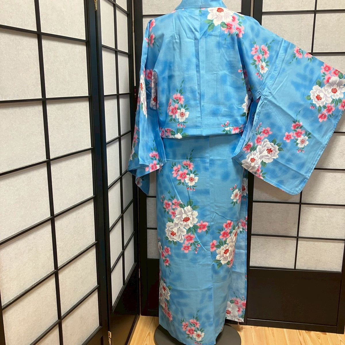 9126# Japanese Yukata Womens Vintage Fabric Cotton Robe Kimono Traditional