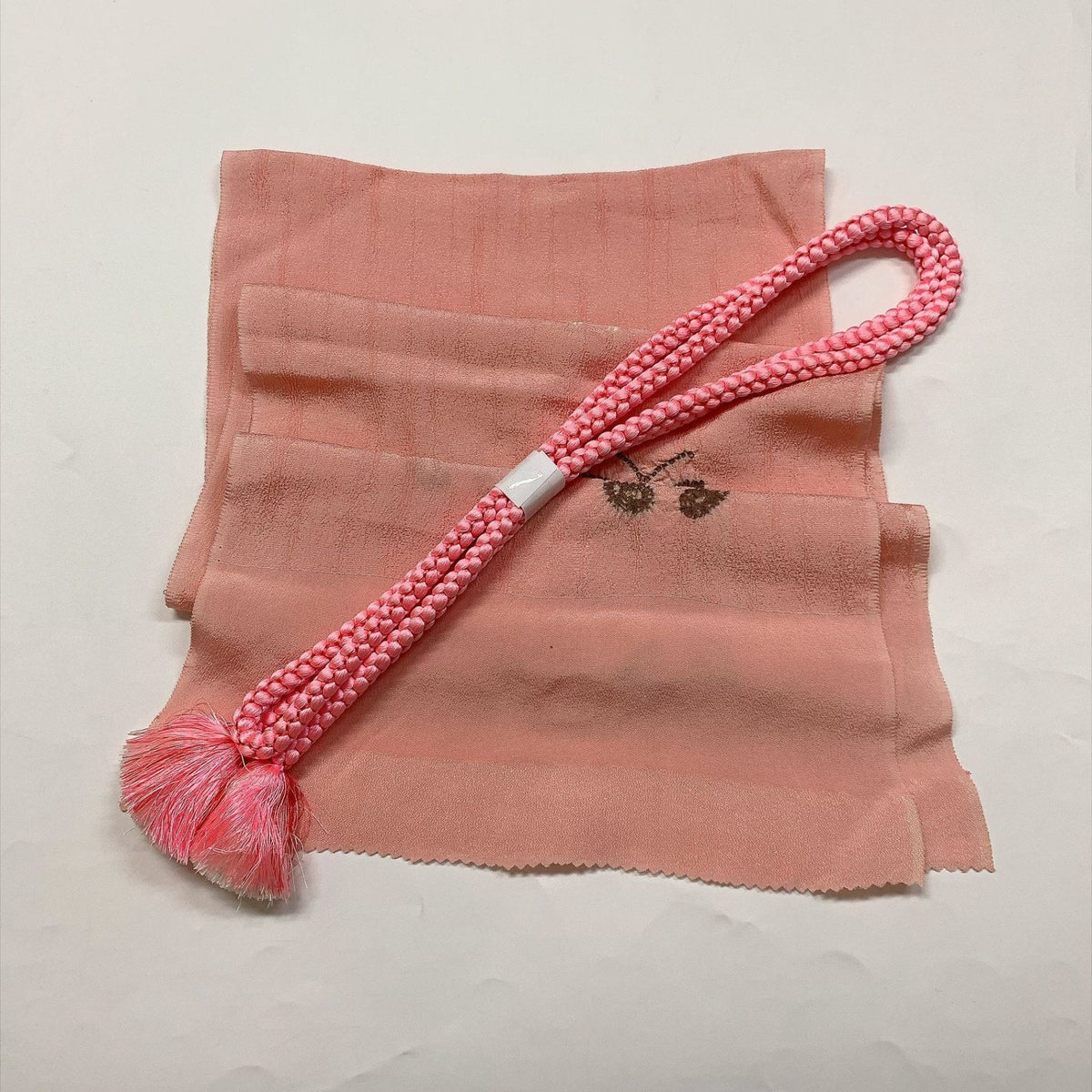 ［9883］帯締め 帯揚げ セット 草花文様 絞り 正絹 着物 帯絞め