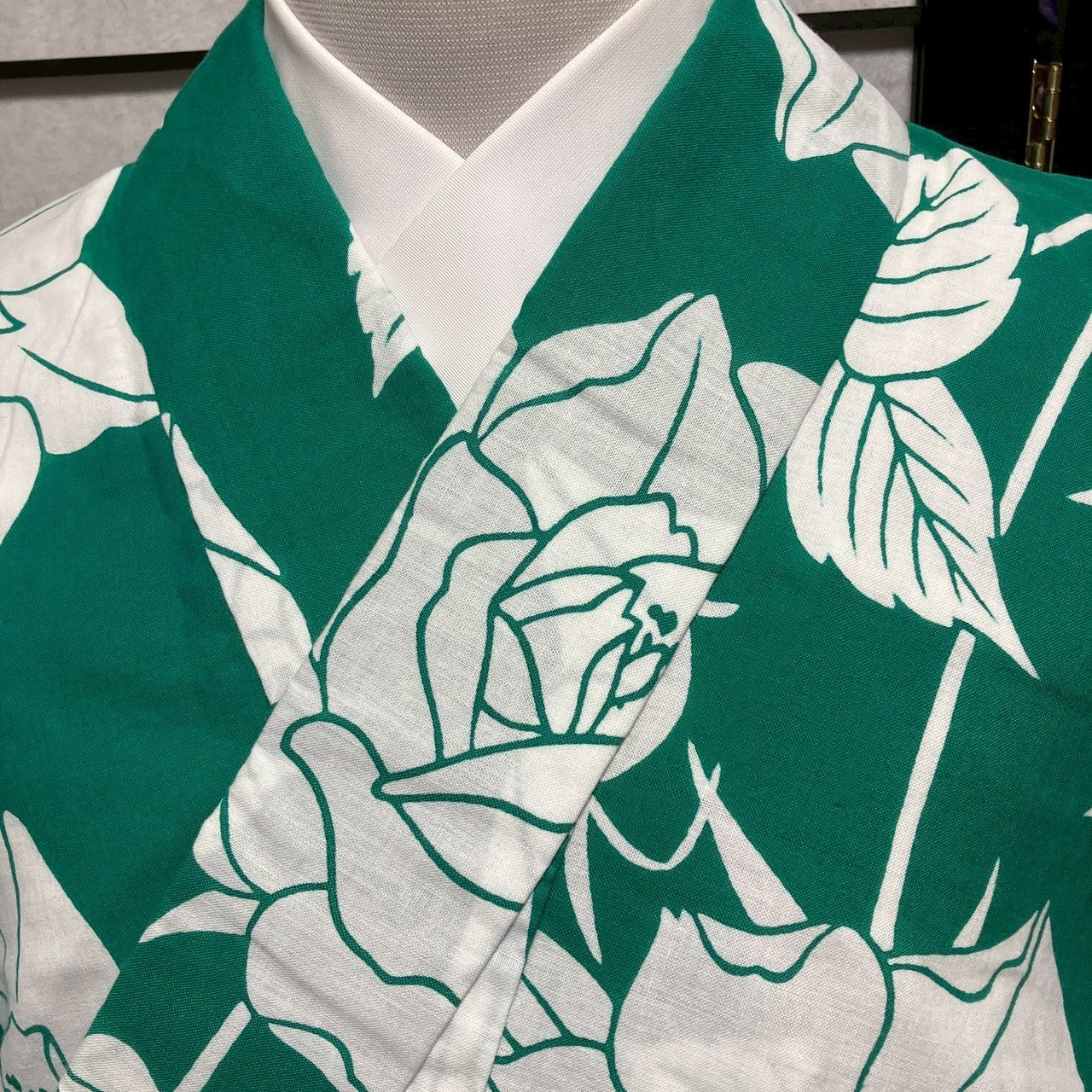 ［9449］浴衣 枝花文様 ゆかた レディース リメイク 綿