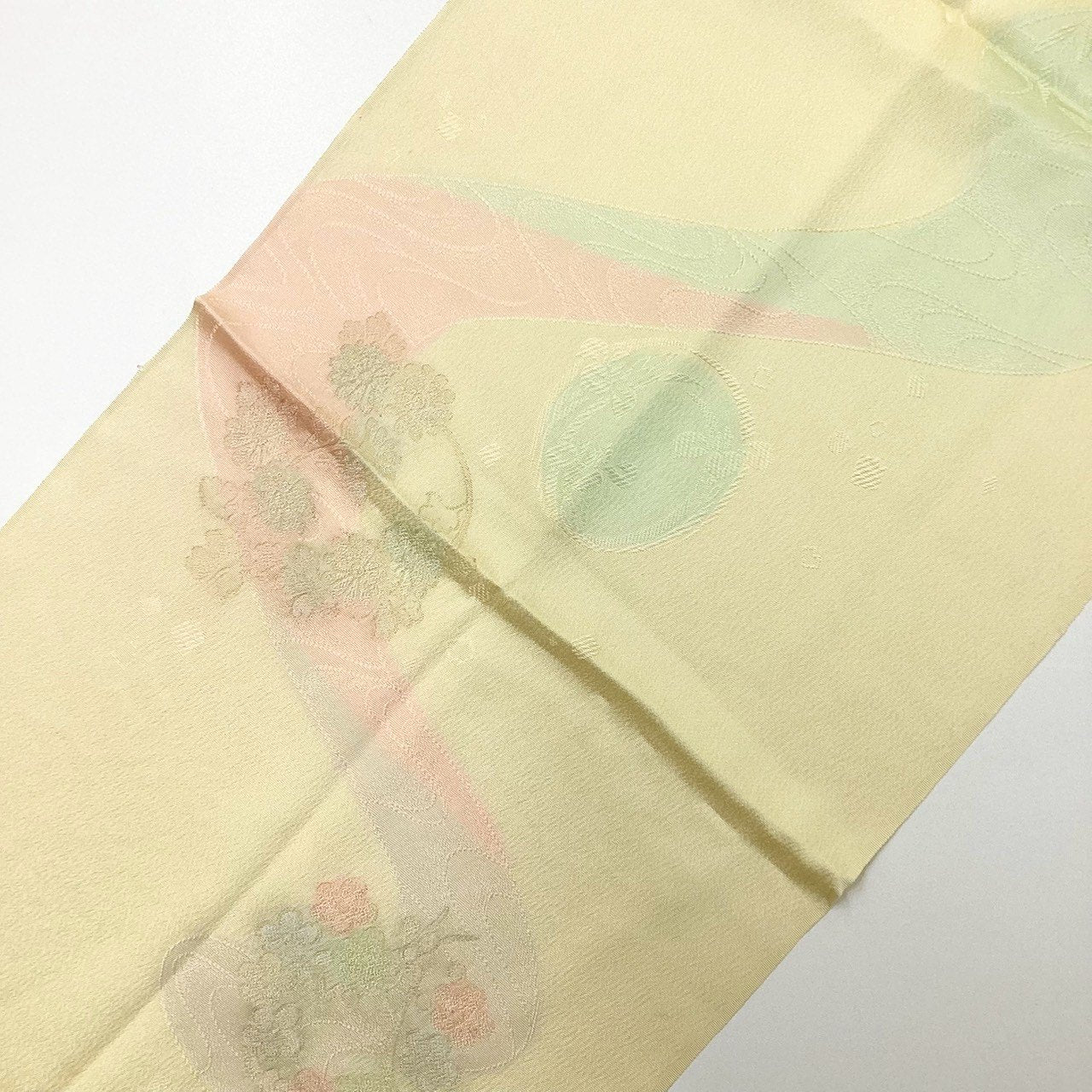 8280# Japanese Kimono Accessory Vintage Obiage and Obijime 2-piece Set Silk
