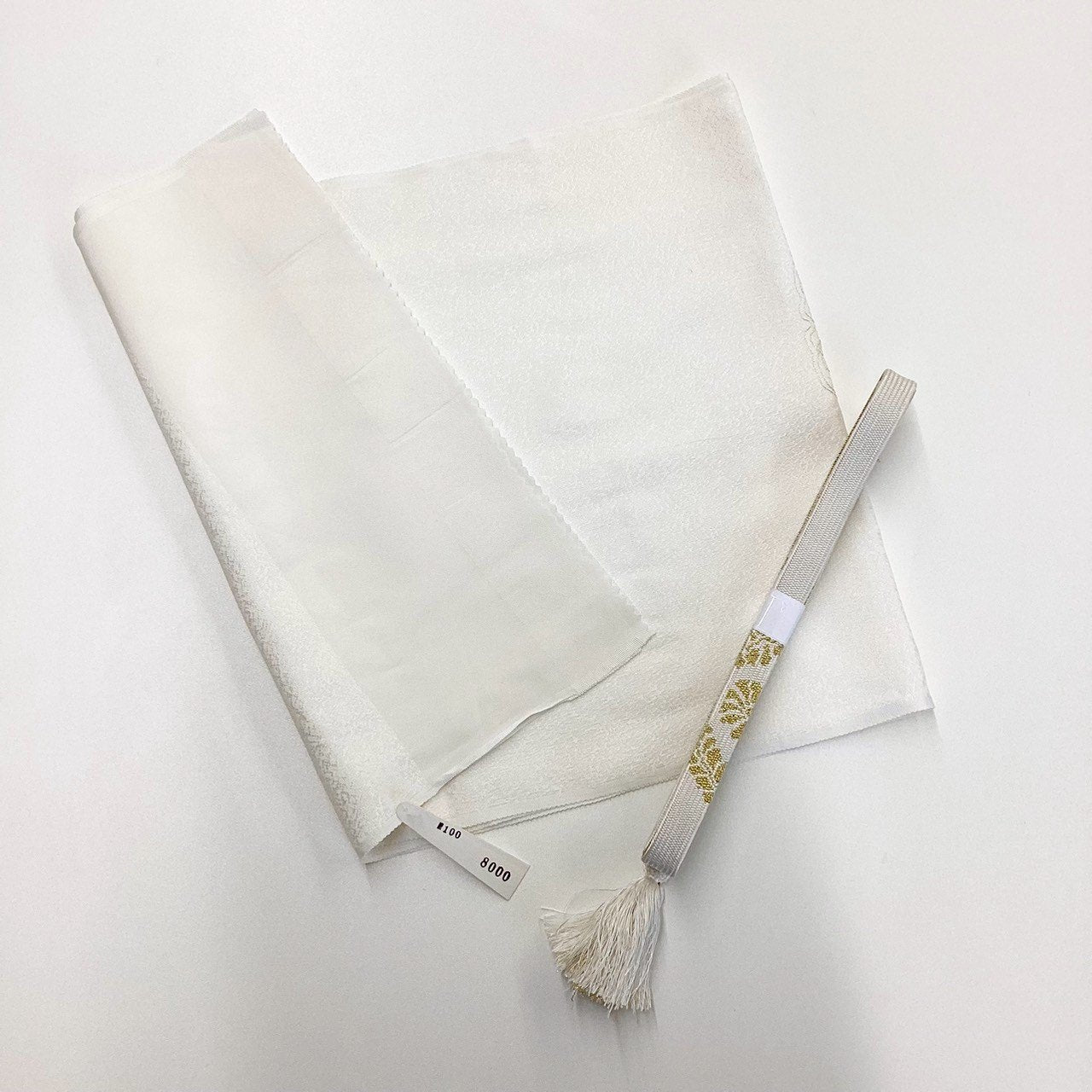 ［8271］帯締め 帯揚げ セット 草花吉祥文様 金糸 正絹 着物 帯絞め