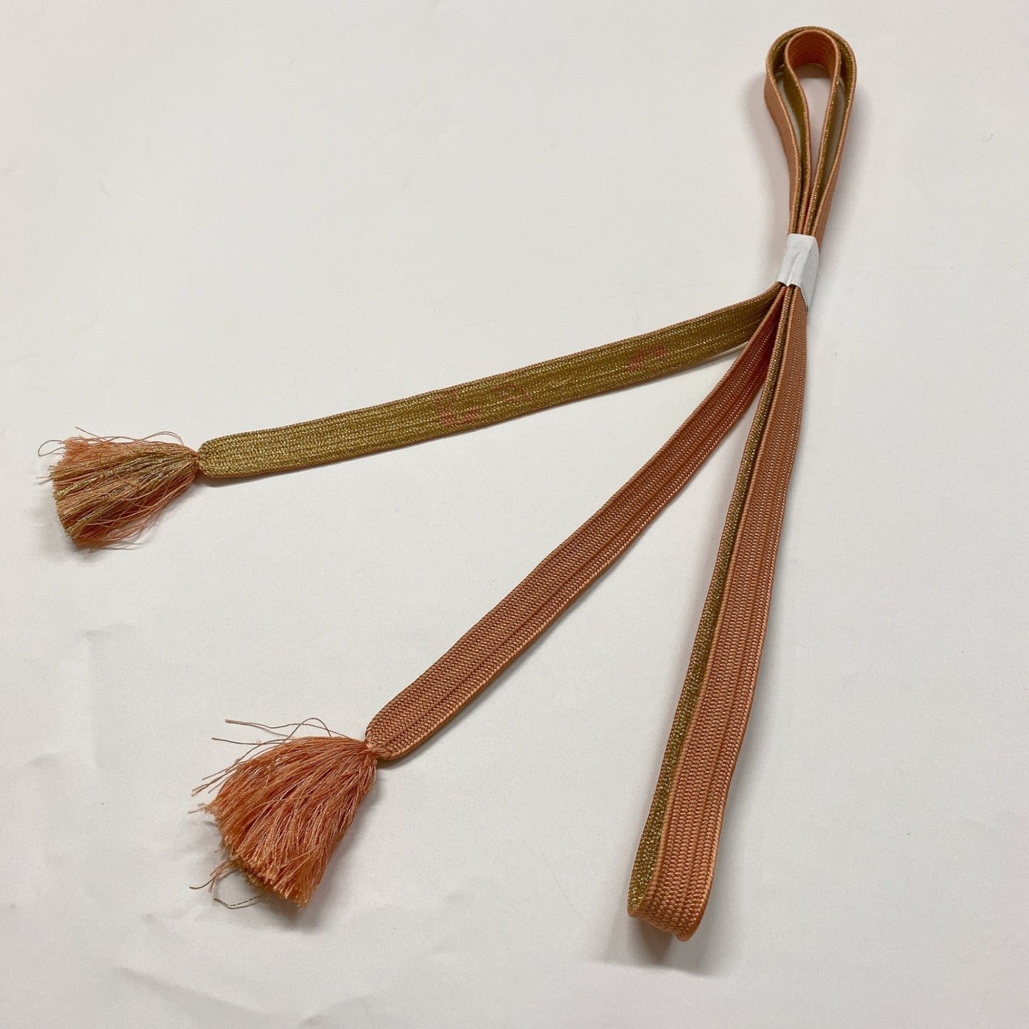 ［8348］帯締め 帯揚げ セット 雪輪草花文様 金彩 ぼかし 正絹 着物 帯絞め