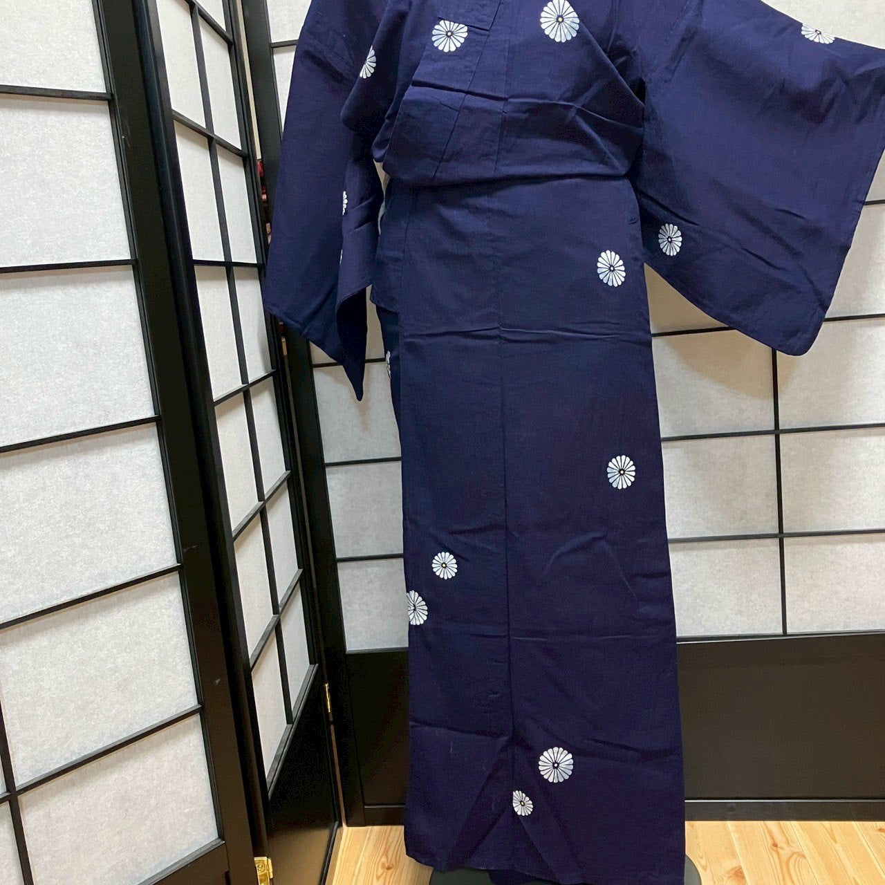 8774# Japanese Yukata Womens Vintage Fabric Cotton Robe Kimono Traditional
