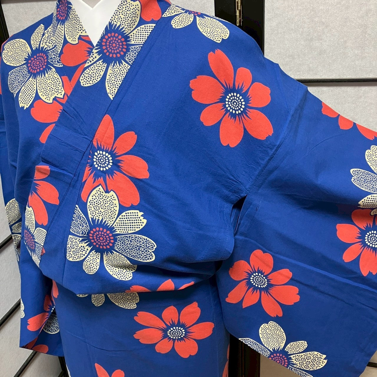 ［9439］浴衣 草木文様 ゆかた 綿 レディース リメイク