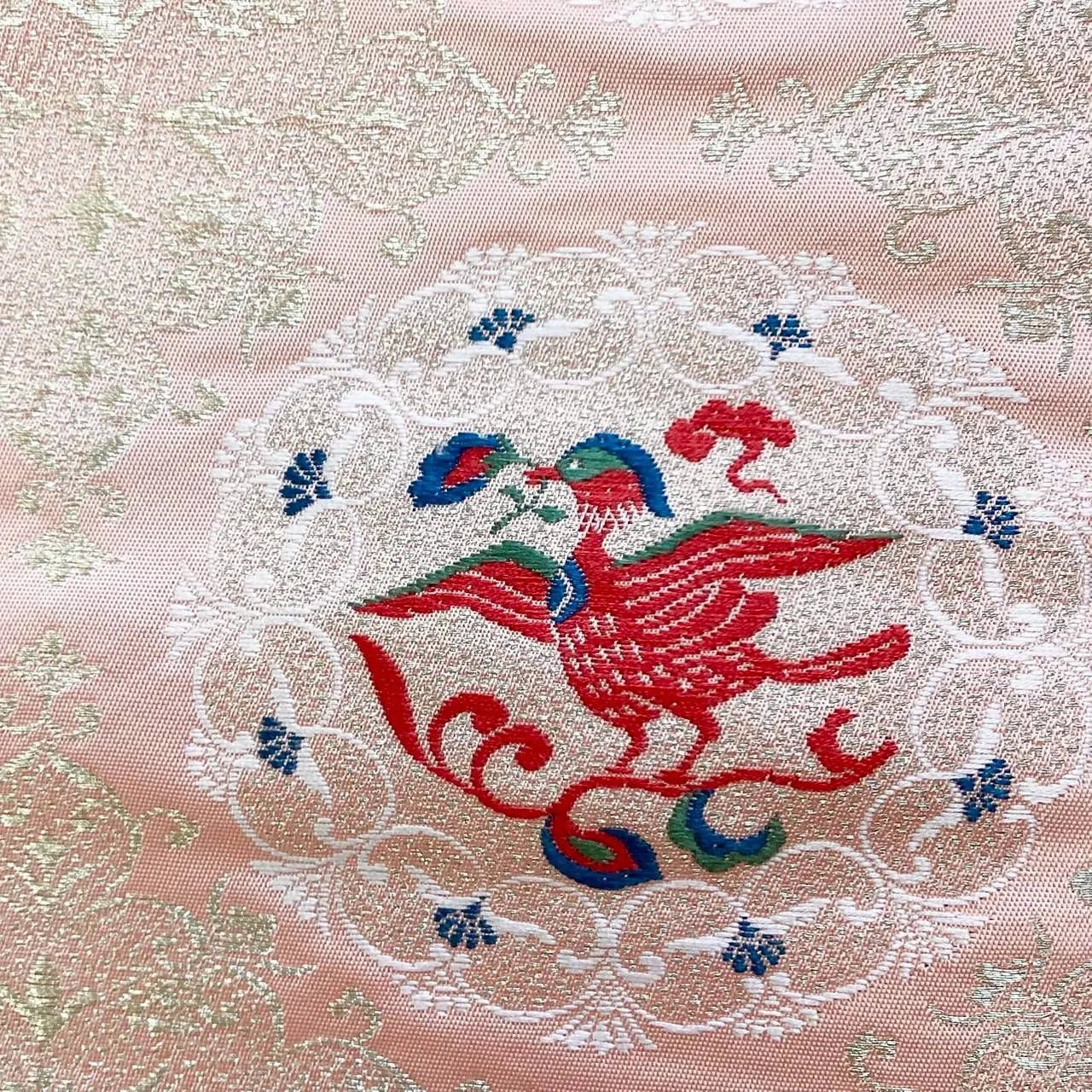 5731# Japanese Vintage Nagoya Obi Belt Kimono Fabric Silk Traditional