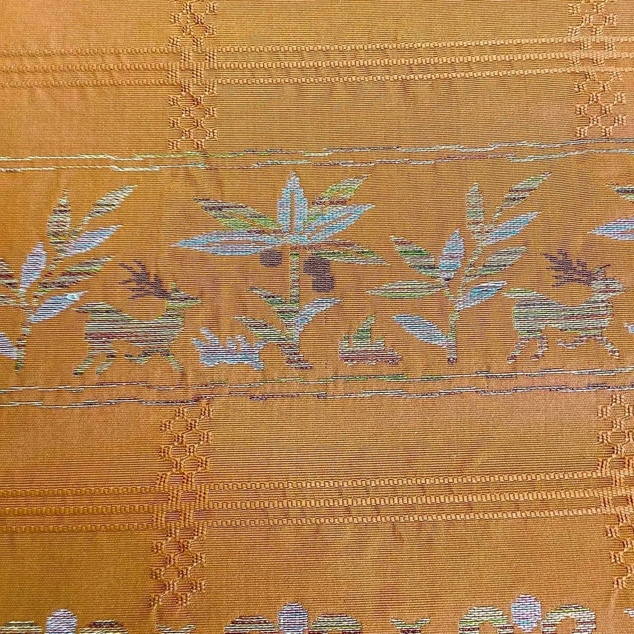 5736# Japanese Vintage Nagoya Obi Belt Kimono Fabric Silk Traditional