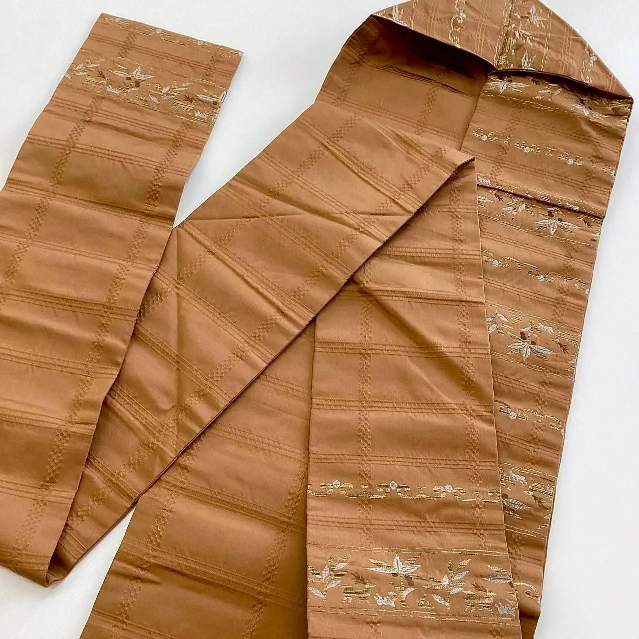 5736# Japanese Vintage Nagoya Obi Belt Kimono Fabric Silk Traditional