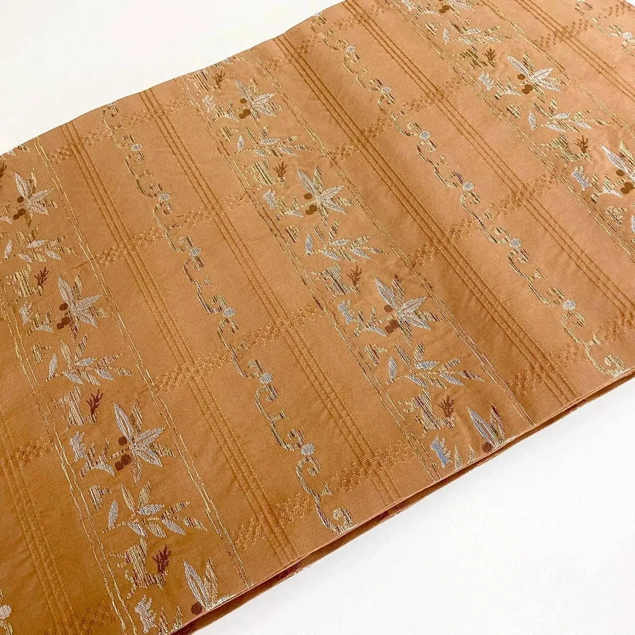 5736# Japanese Vintage Nagoya Obi Belt Kimono Fabric Silk Traditional