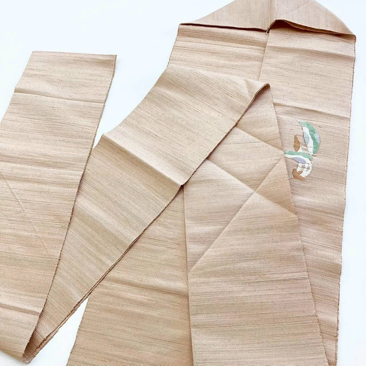 5737# Japanese Vintage Nagoya Obi Belt Kimono Pongee Fabric Silk Traditional