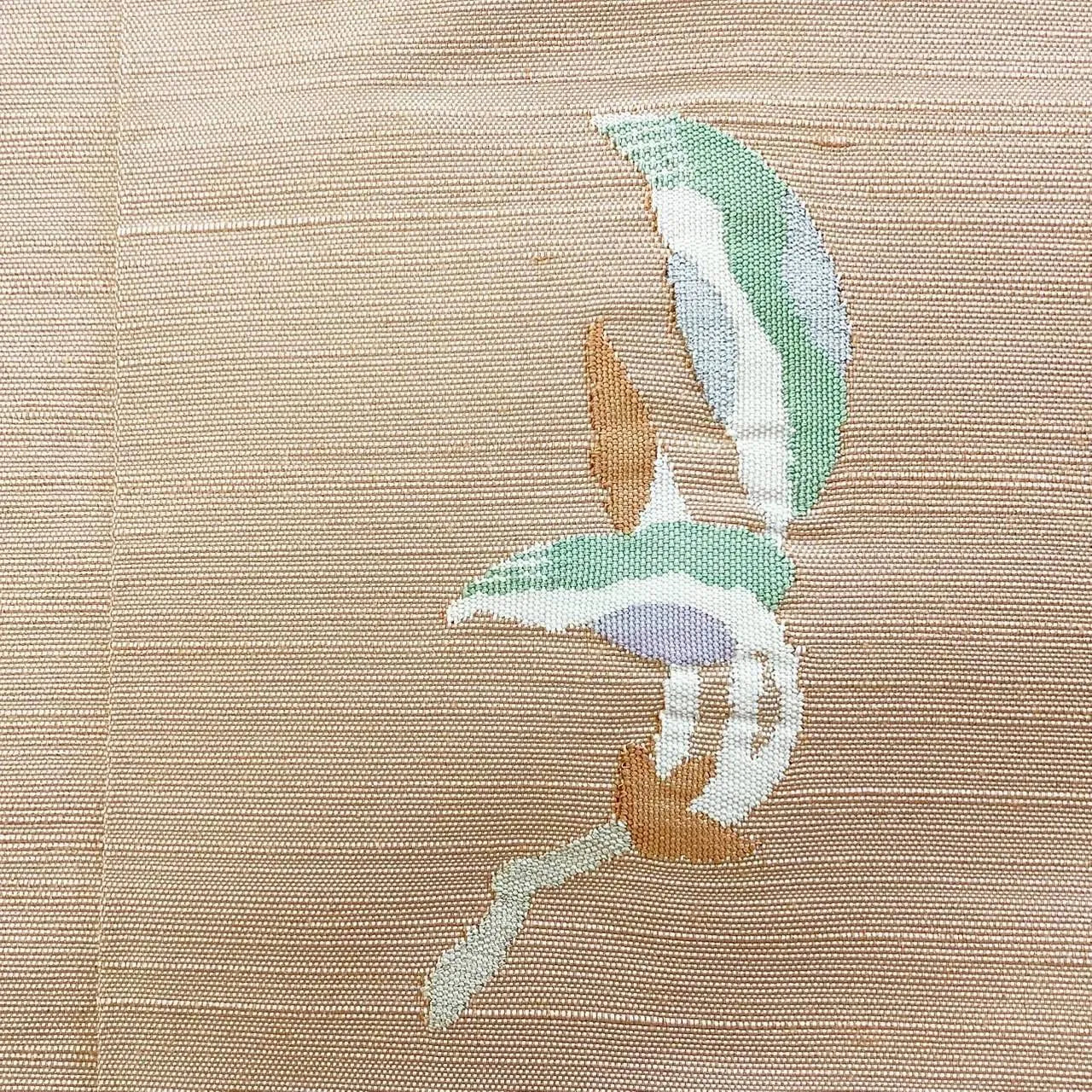 5737# Japanese Vintage Nagoya Obi Belt Kimono Pongee Fabric Silk Traditional