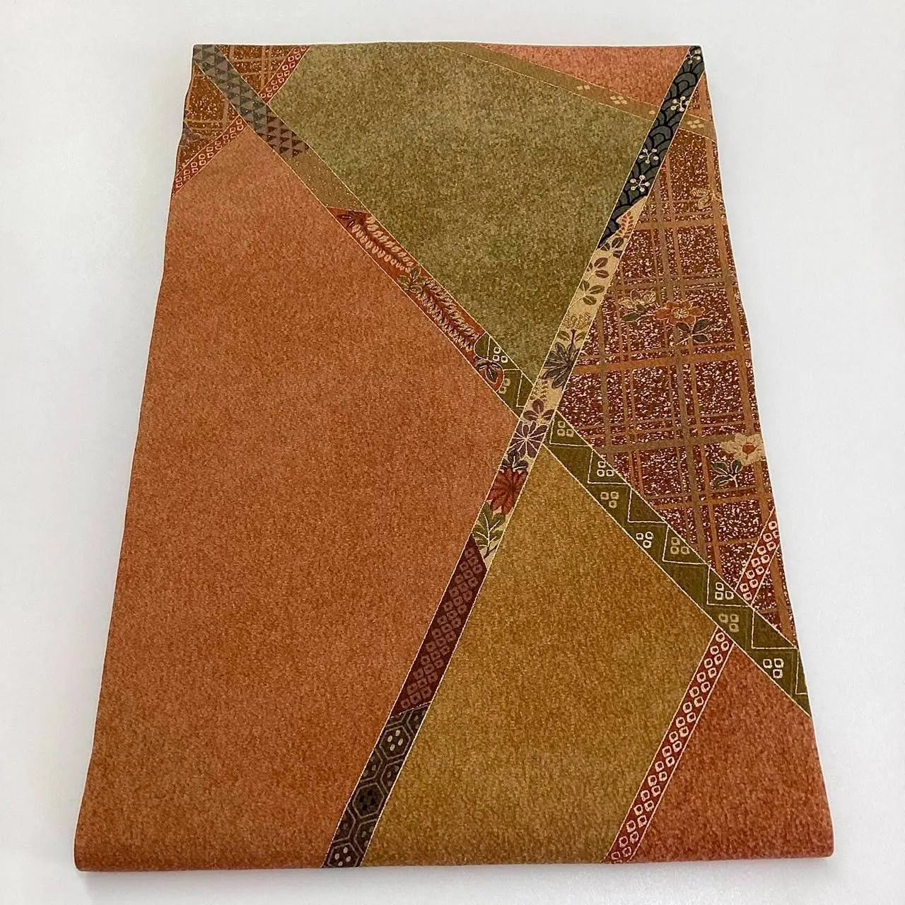 5738# Japanese Vintage Nagoya Obi Belt Kimono Fabric Silk Traditional