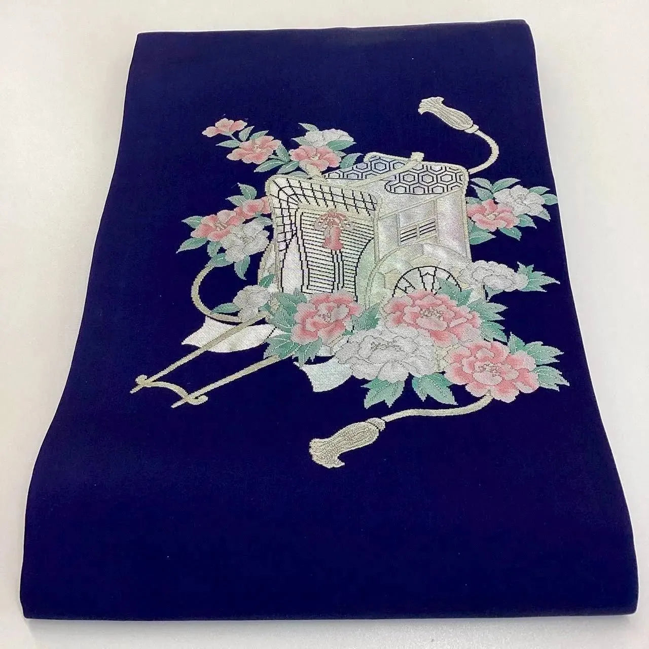 5729# Japanese Vintage Nagoya Obi Belt Kimono Fabric Silk Traditional