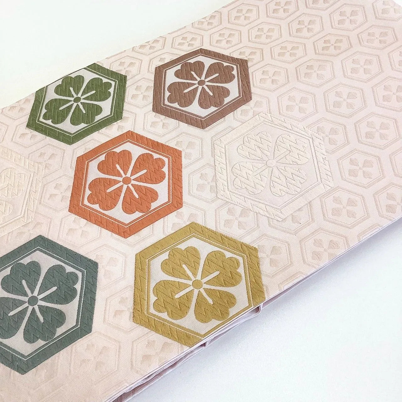 5742# Japanese Vintage Nagoya Obi Belt Kimono Fabric Silk Traditional Embroidery