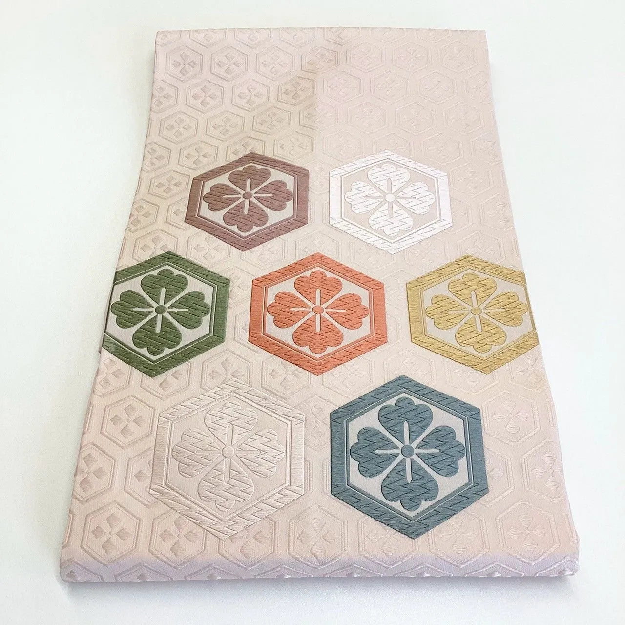 5742# Japanese Vintage Nagoya Obi Belt Kimono Fabric Silk Traditional Embroidery