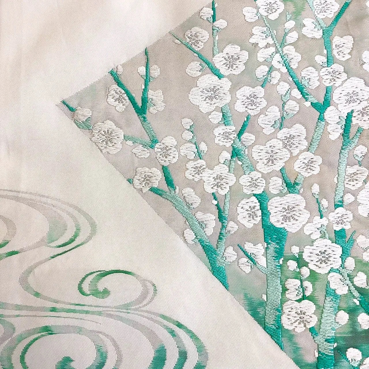 5744# Japanese Vintage Nagoya Obi Belt Kimono Fabric Silk Traditional