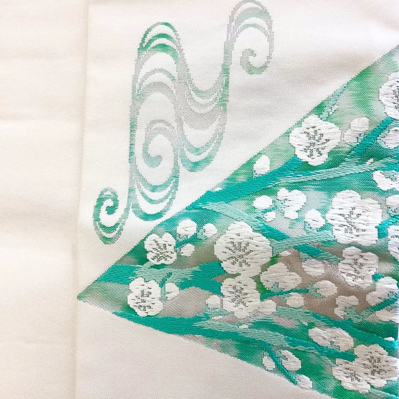 5744# Japanese Vintage Nagoya Obi Belt Kimono Fabric Silk Traditional