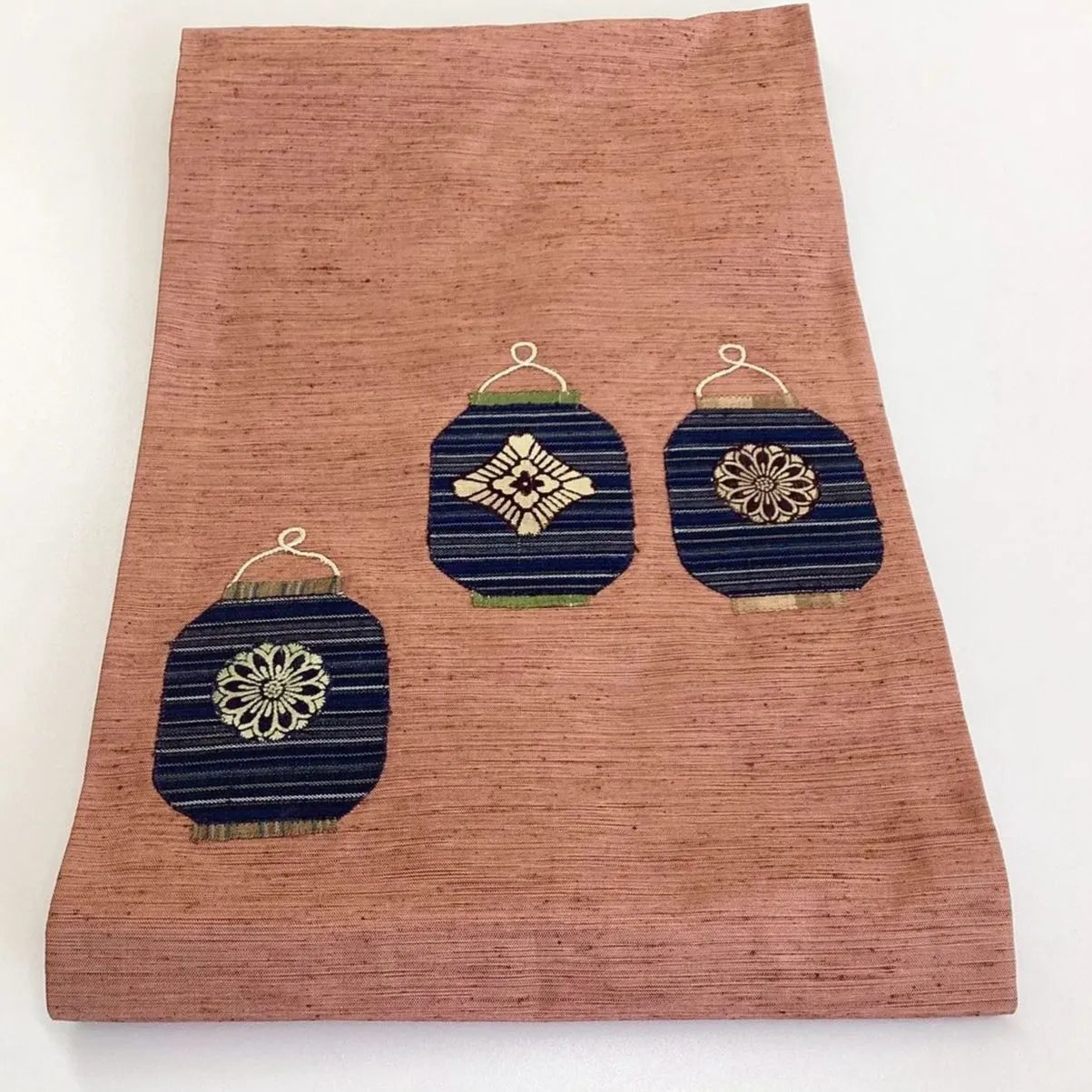 5743# Japanese Vintage Nagoya Obi Belt Kimono Pongee Fabric Silk Traditional