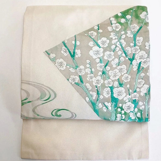 5744# Japanese Vintage Nagoya Obi Belt Kimono Fabric Silk Traditional