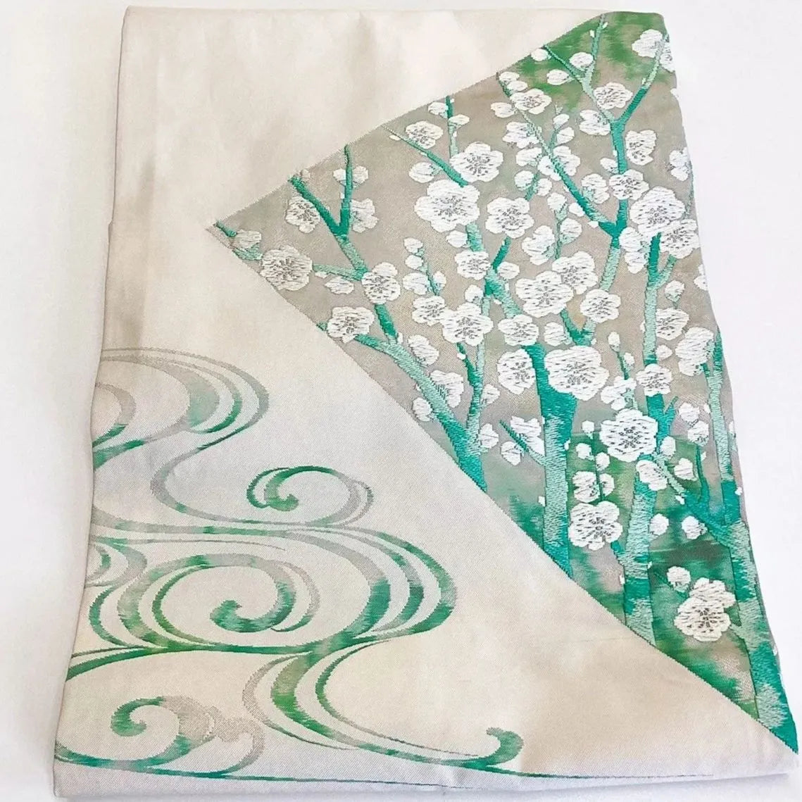 5744# Japanese Vintage Nagoya Obi Belt Kimono Fabric Silk Traditional