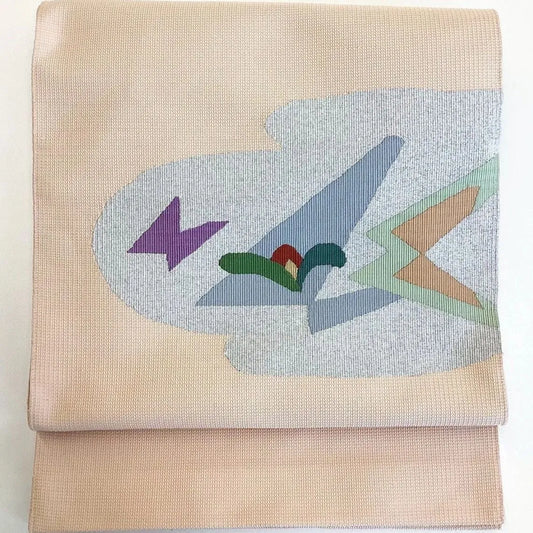 5745# Japanese Vintage Nagoya Obi Belt Kimono Fabric Silk Traditional