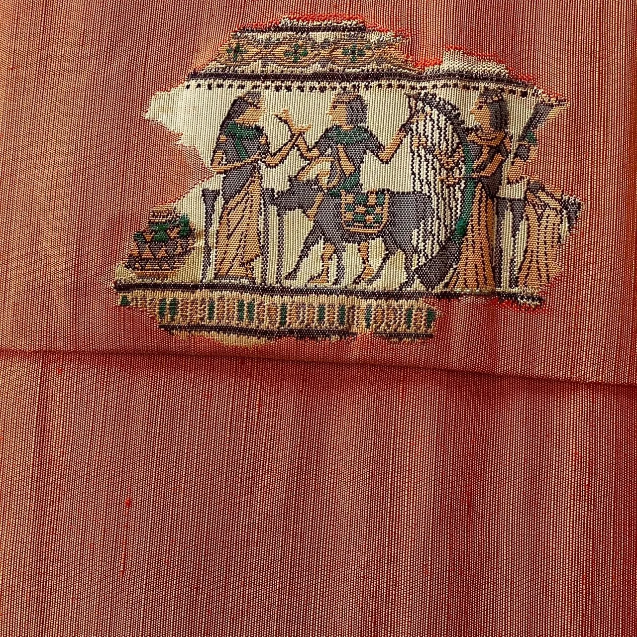 5755# Japanese Vintage Nagoya Obi Belt Kimono Pongee Fabric Silk Traditional