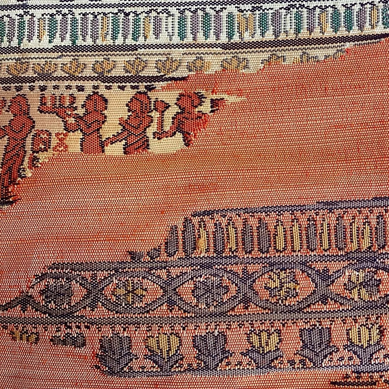 5755# Japanese Vintage Nagoya Obi Belt Kimono Pongee Fabric Silk Traditional