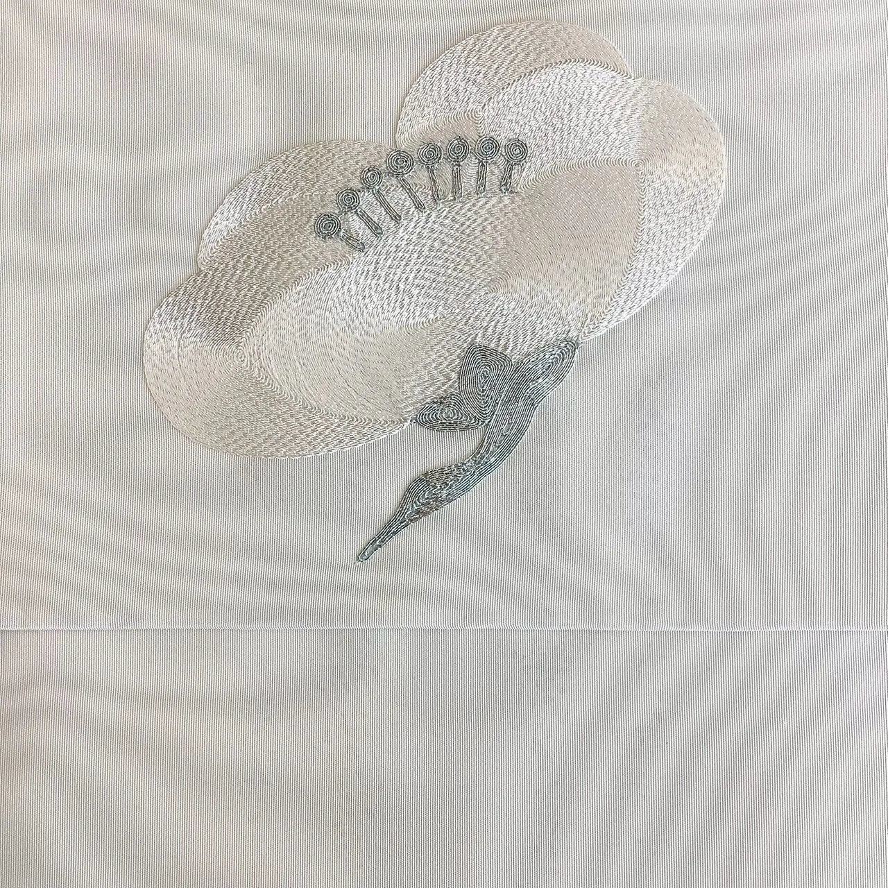 5758# Japanese Vintage Nagoya Obi Belt Kimono Fabric Silk Traditional Embroidery