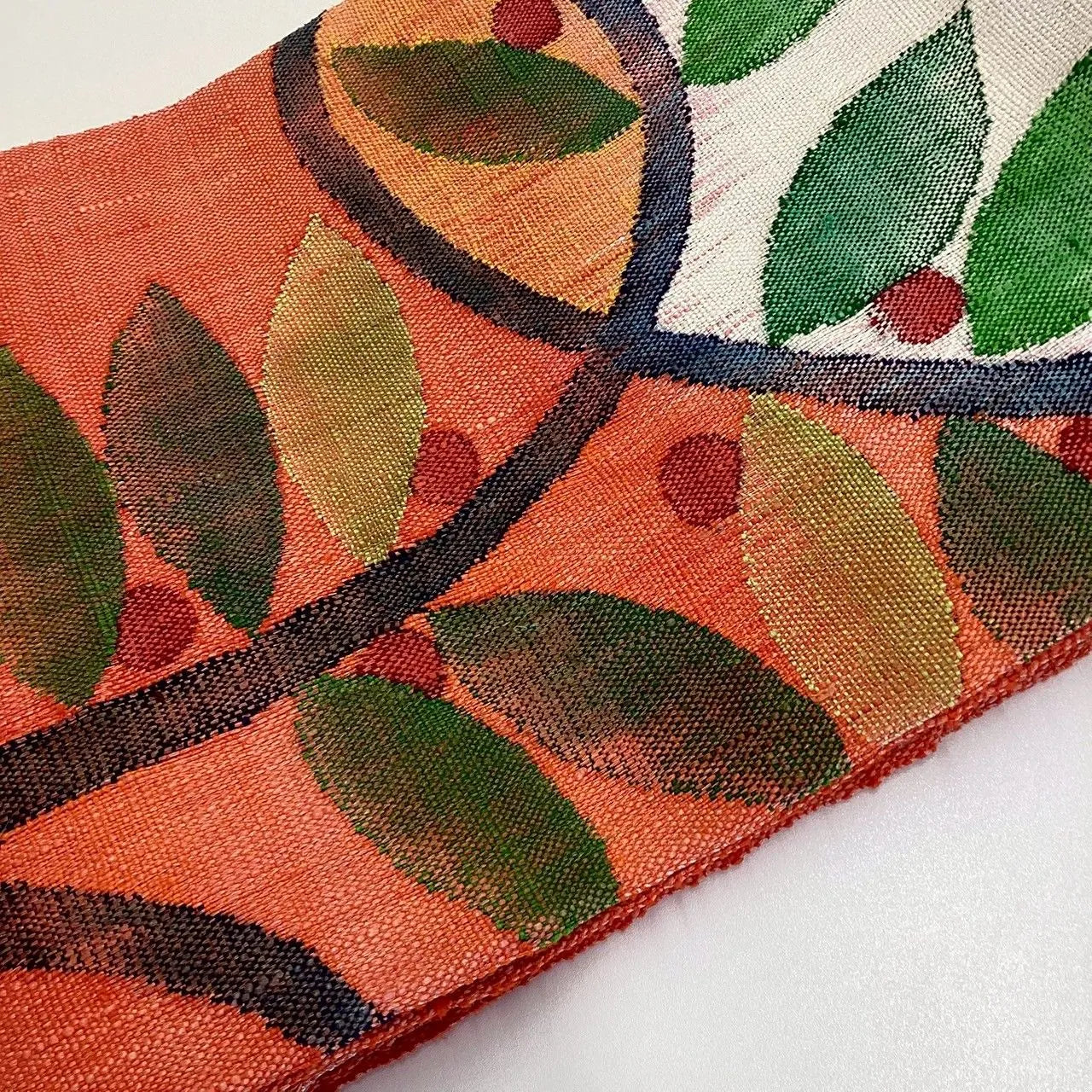 5759# Japanese Vintage Nagoya Obi Belt Kimono Pongee Fabric Silk Traditional