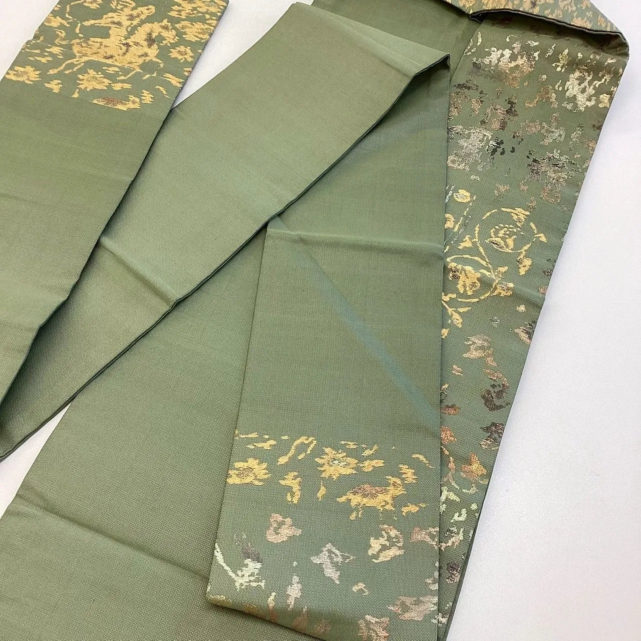 5760# Japanese Vintage Nagoya Obi Belt Kimono Fabric Silk Traditional