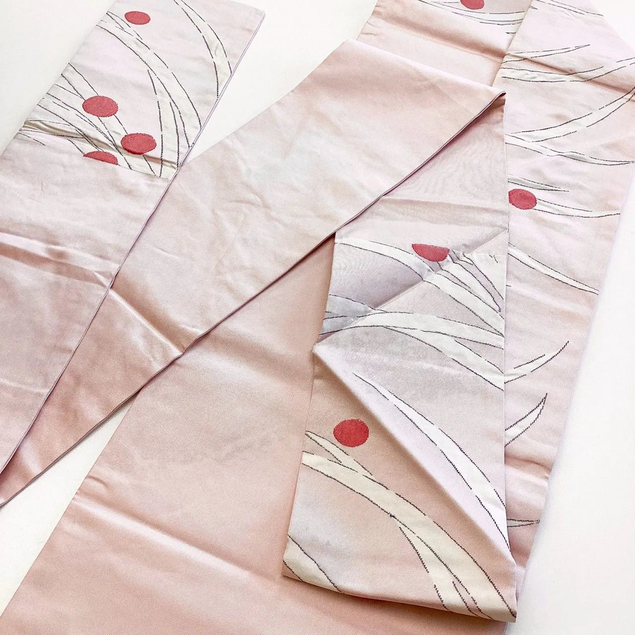 5761# Japanese Vintage Nagoya Obi Belt Kimono Fabric Silk Traditional