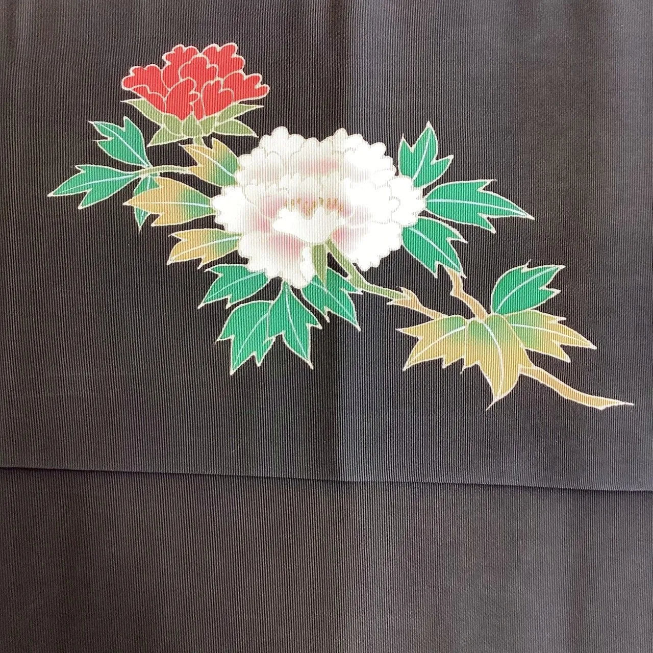 5764# Japanese Vintage Nagoya Obi Belt Kimono Fabric Silk Traditional Black