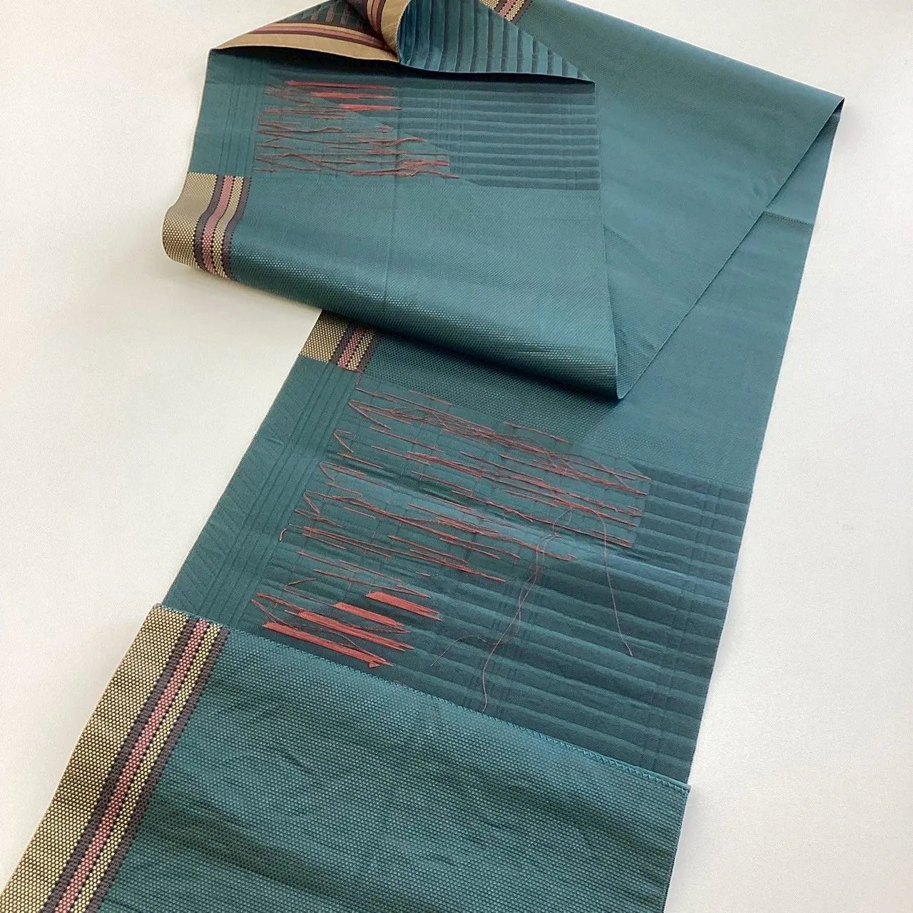 5766# Japanese Vintage Nagoya Obi Belt Kimono Fabric Silk Traditional