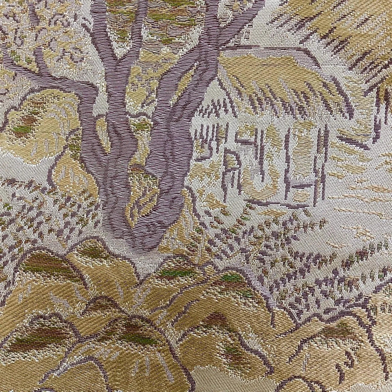 5769# Japanese Vintage Nagoya Obi Belt Kimono Fabric Silk Traditional