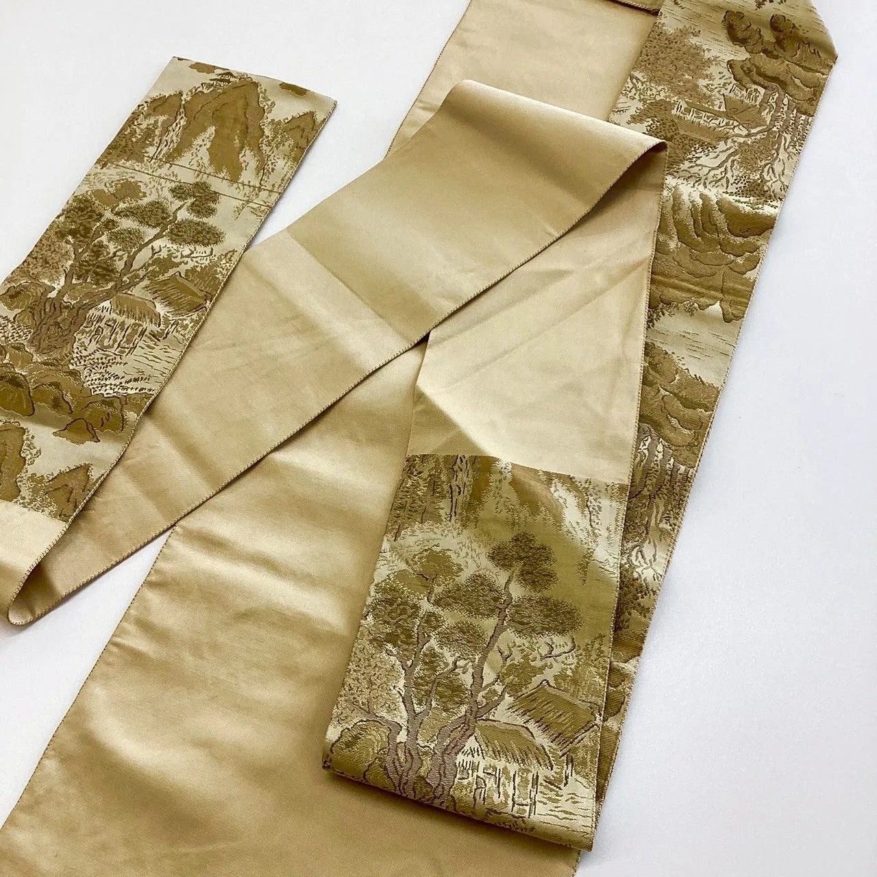 5769# Japanese Vintage Nagoya Obi Belt Kimono Fabric Silk Traditional