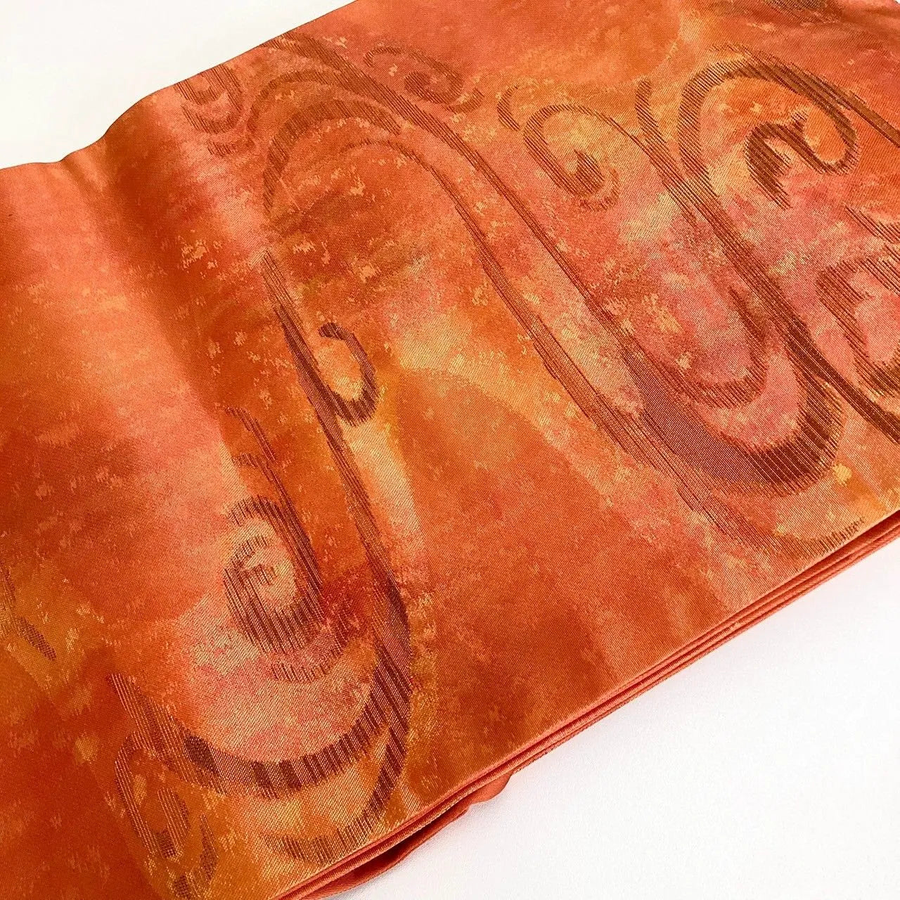 5771# Japanese Vintage Nagoya Obi Belt Kimono Fabric Silk Traditional