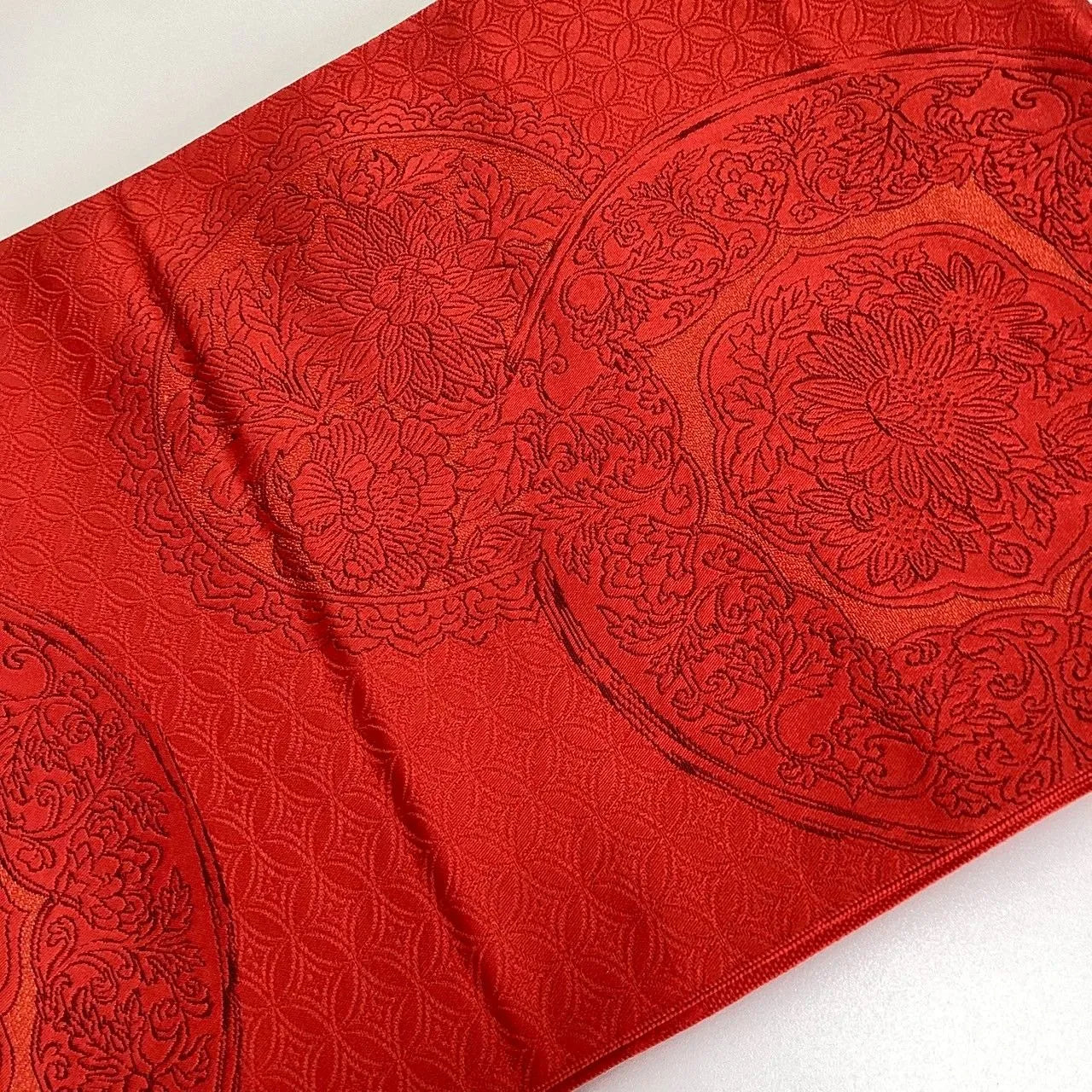 5772# Japanese Vintage Nagoya Obi Belt Kimono Fabric Silk Traditional