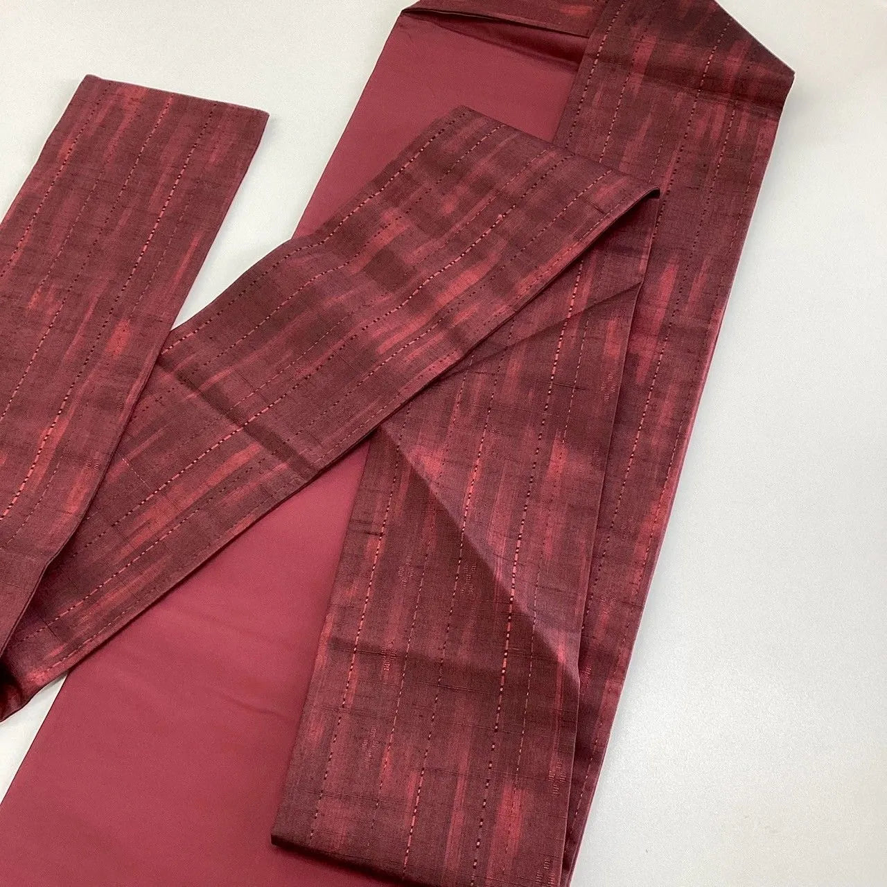 5776# Japanese Vintage Nagoya Obi Belt Kimono Pongee Fabric Silk Traditional