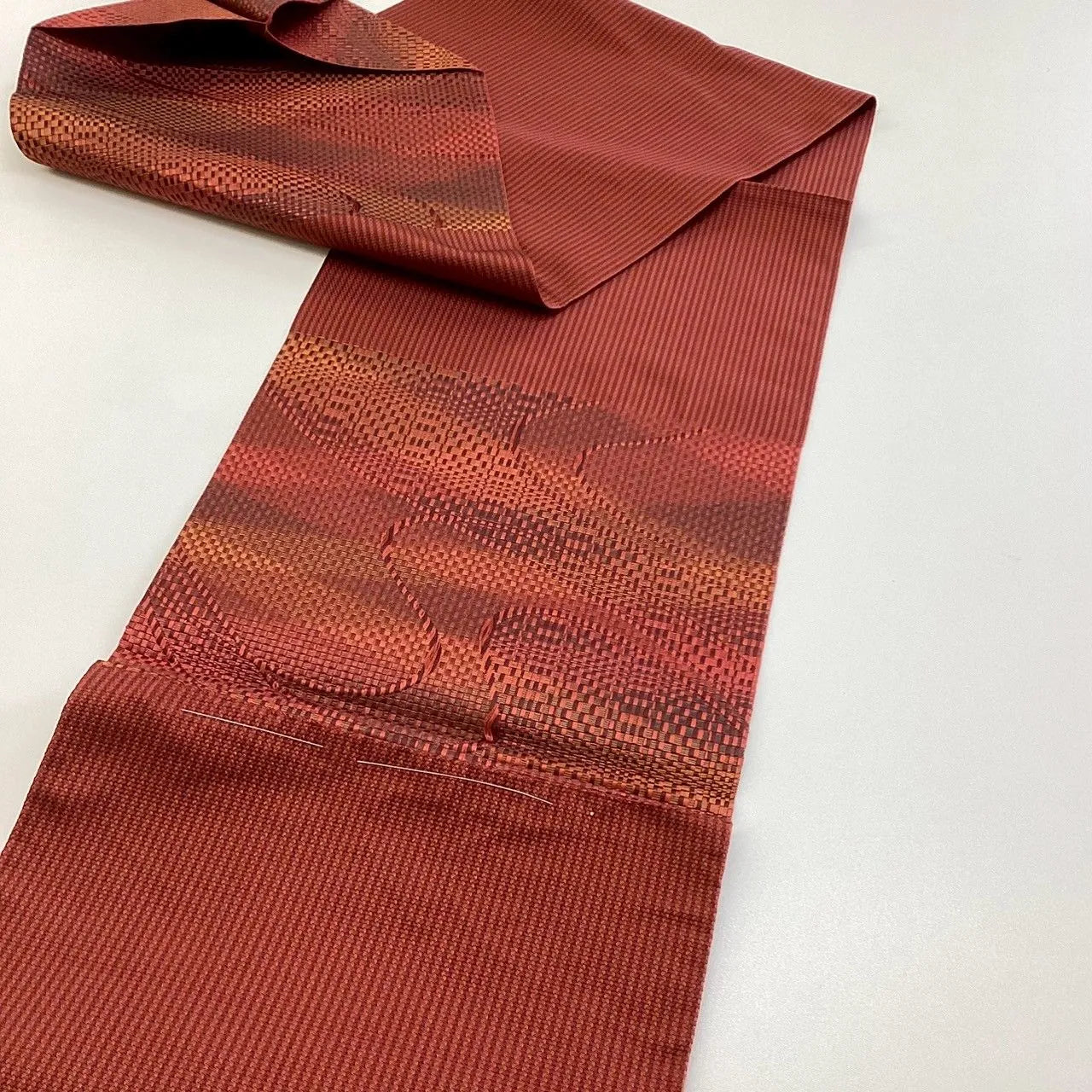 5782# Japanese Vintage Nagoya Obi Belt Kimono Fabric Silk Traditional