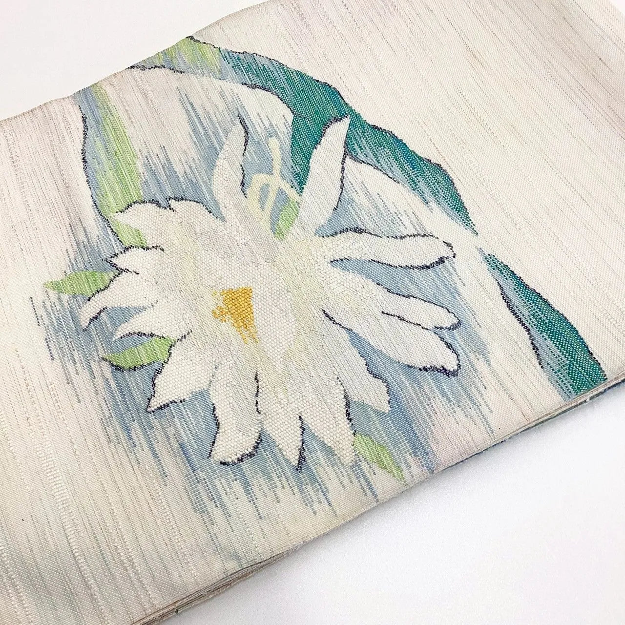 5783# Japanese Vintage Nagoya Obi Belt Kimono Pongee Fabric Silk Traditional