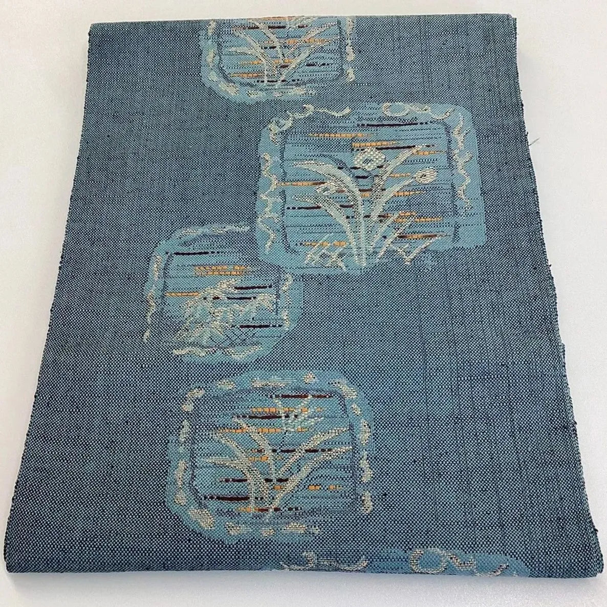 5752# Japanese Vintage Nagoya Obi Belt Kimono Pongee Fabric Silk Traditional